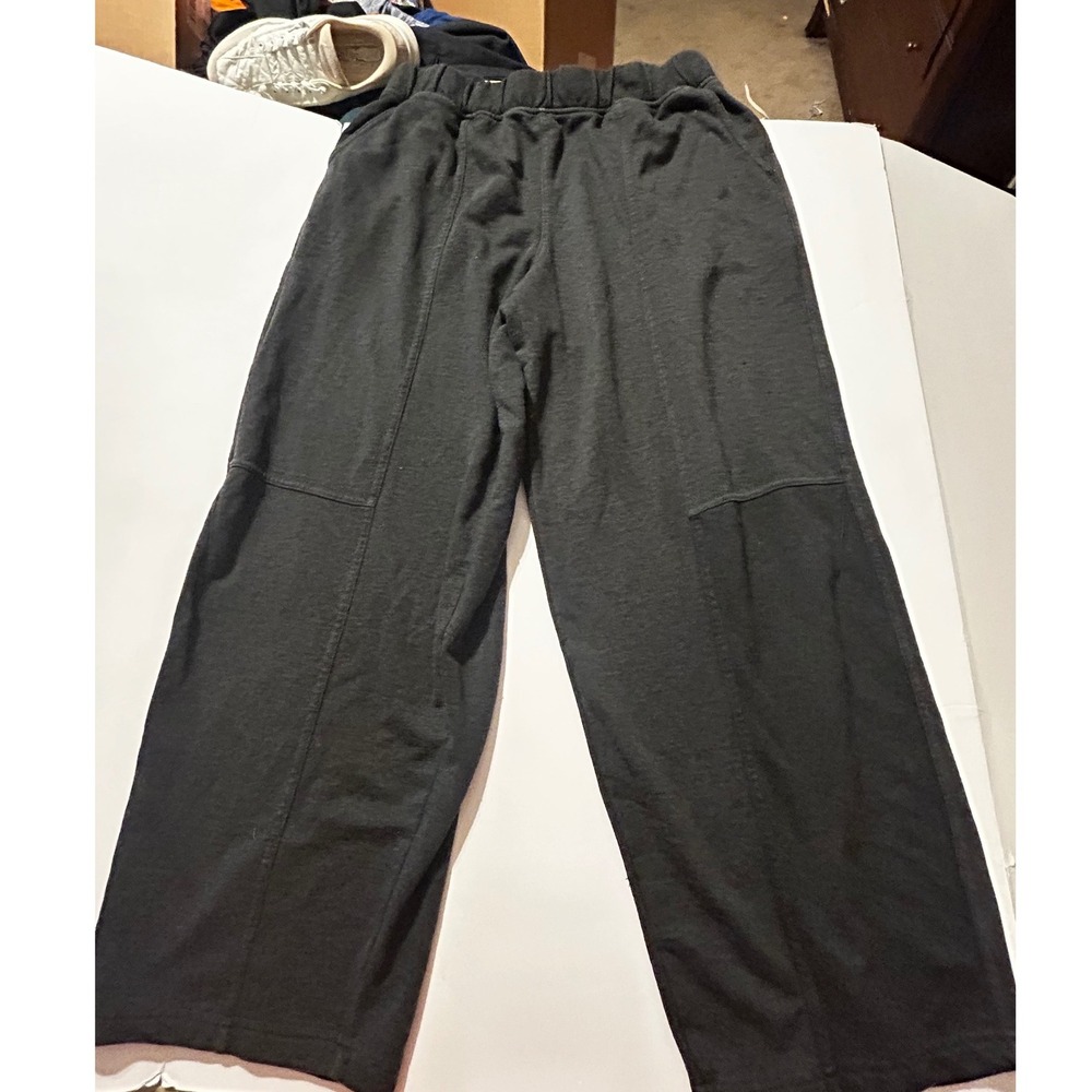 Rae Mode Charcoal Gray Wide Leg Seam Detail Sweatpants Loungewear Large
